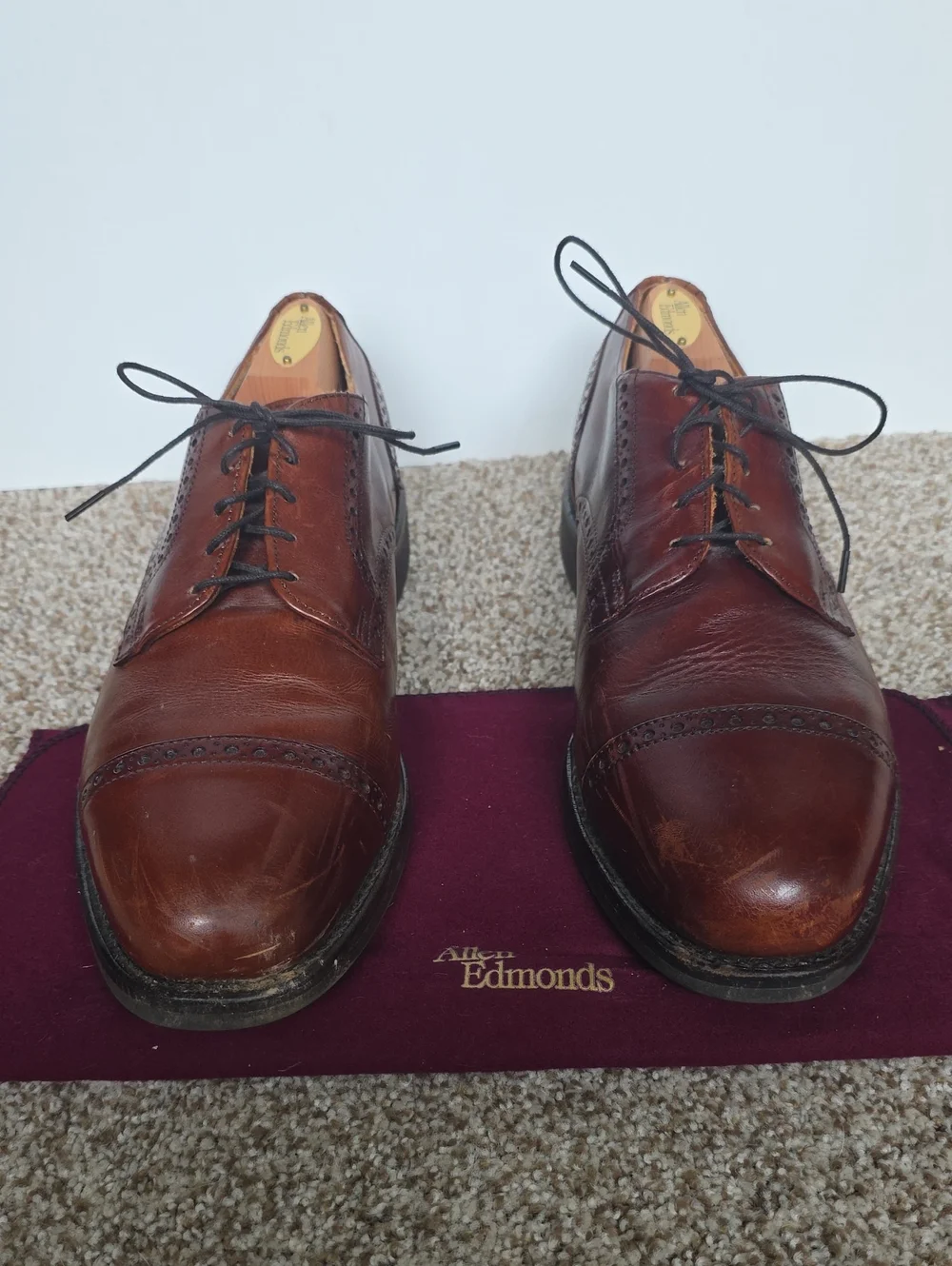 Allen Edmonds Shoes - Benton Chili (Brown) - Size 9.5